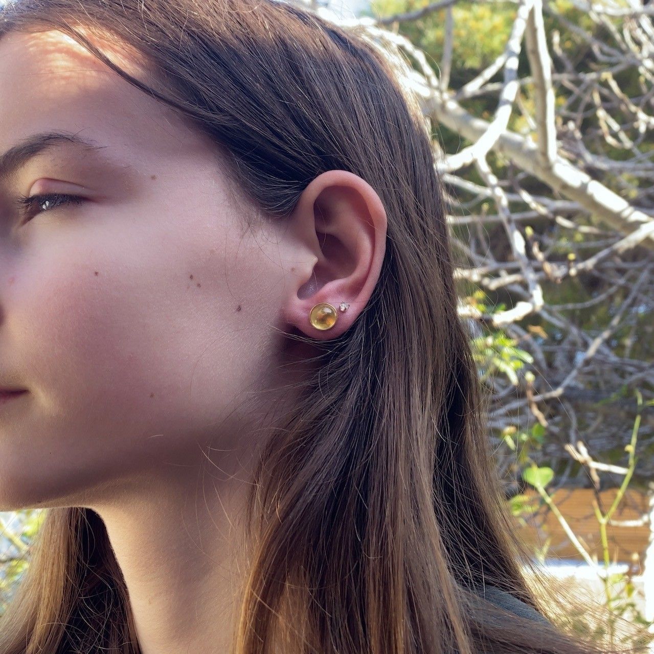 Boucles d'oreilles Déesse (plaqué or)