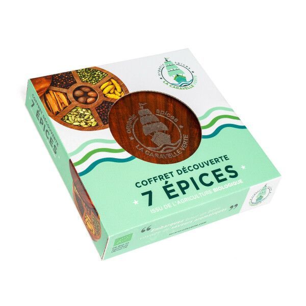 Cadeau gourmet : Coffret découverte 7 mélanges d'épices - 17,96 €